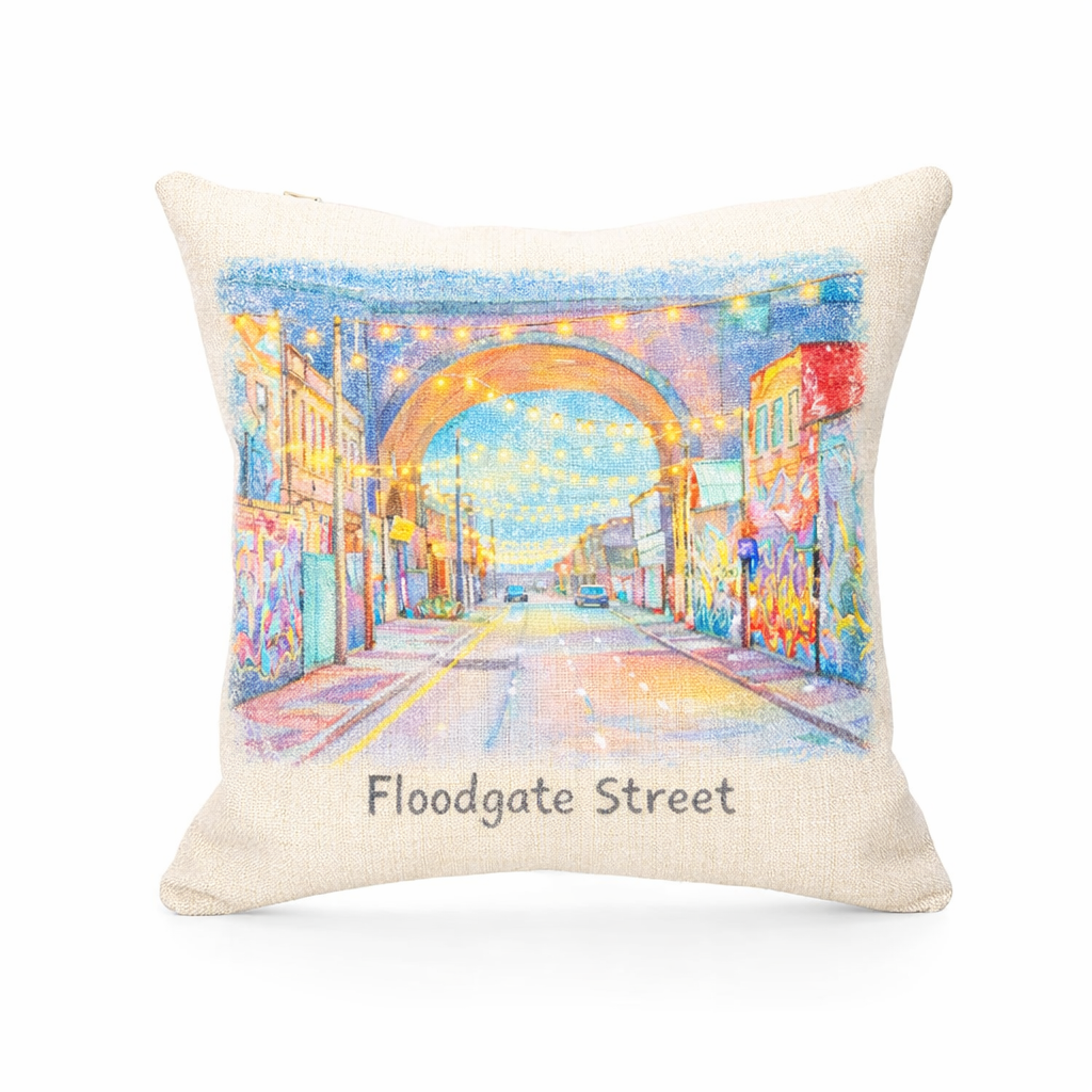 Digbeth - Cushion - Artistic Illustration Design - Floodgate Street