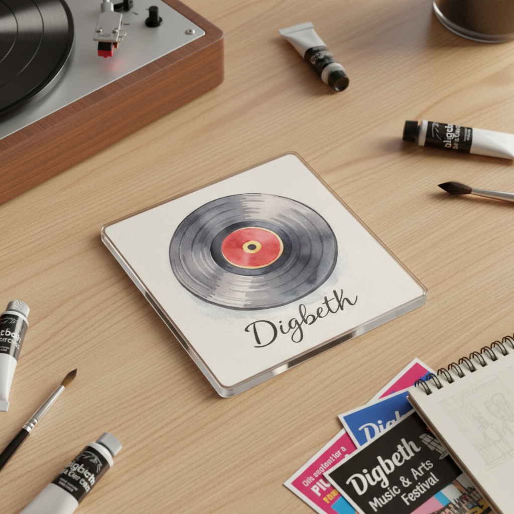 Digbeth - Coaster - Soft Watercolours - Vinyl Record