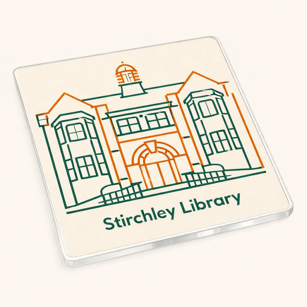 Stirchley - Coaster - Geometric Lines - Stirchley library