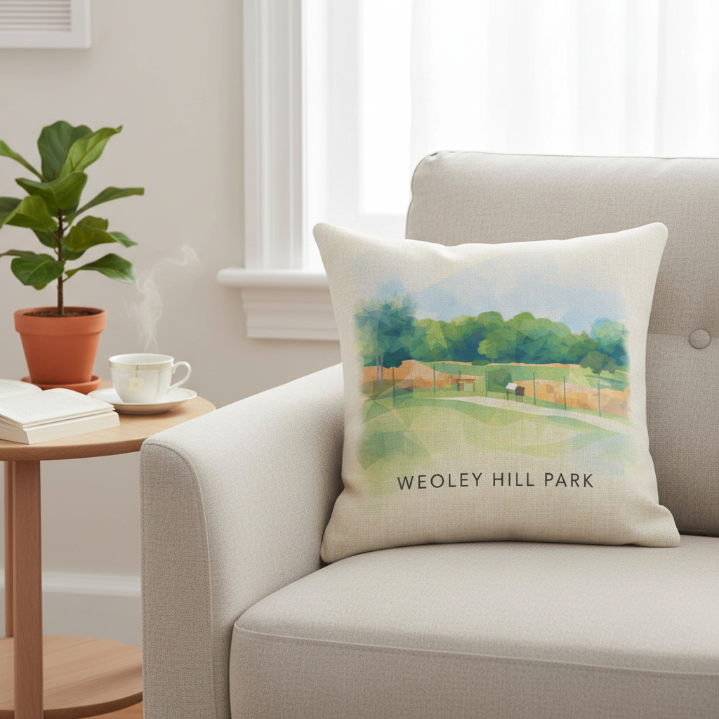 Weoley Castle - Cushion - Vibrant Geometry Design - Weoley Hill Park