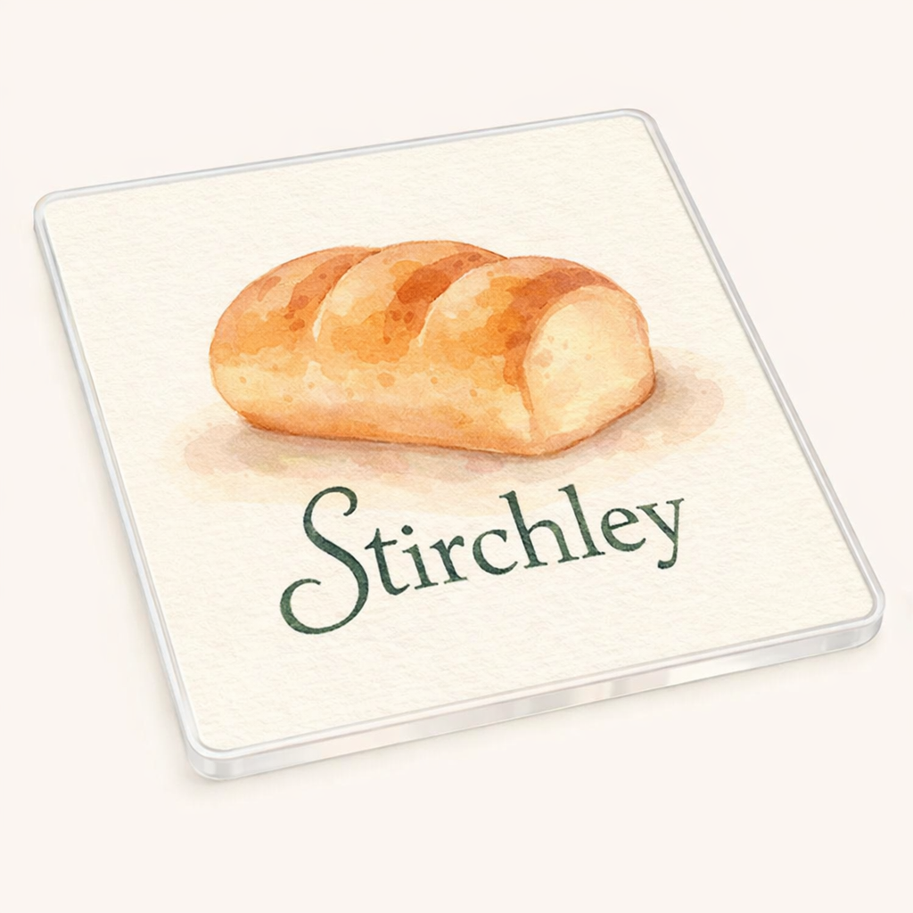 Stirchley - Coaster - Soft Watercolours - Loaf of Bread