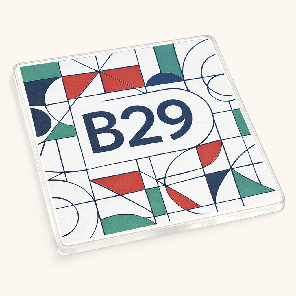 Selly Oak - Coaster - Geometric Lines - Postcode