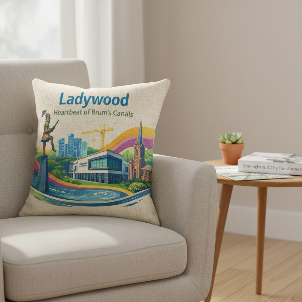 Ladywood - Cushion - Vibrant Civic Blend Design