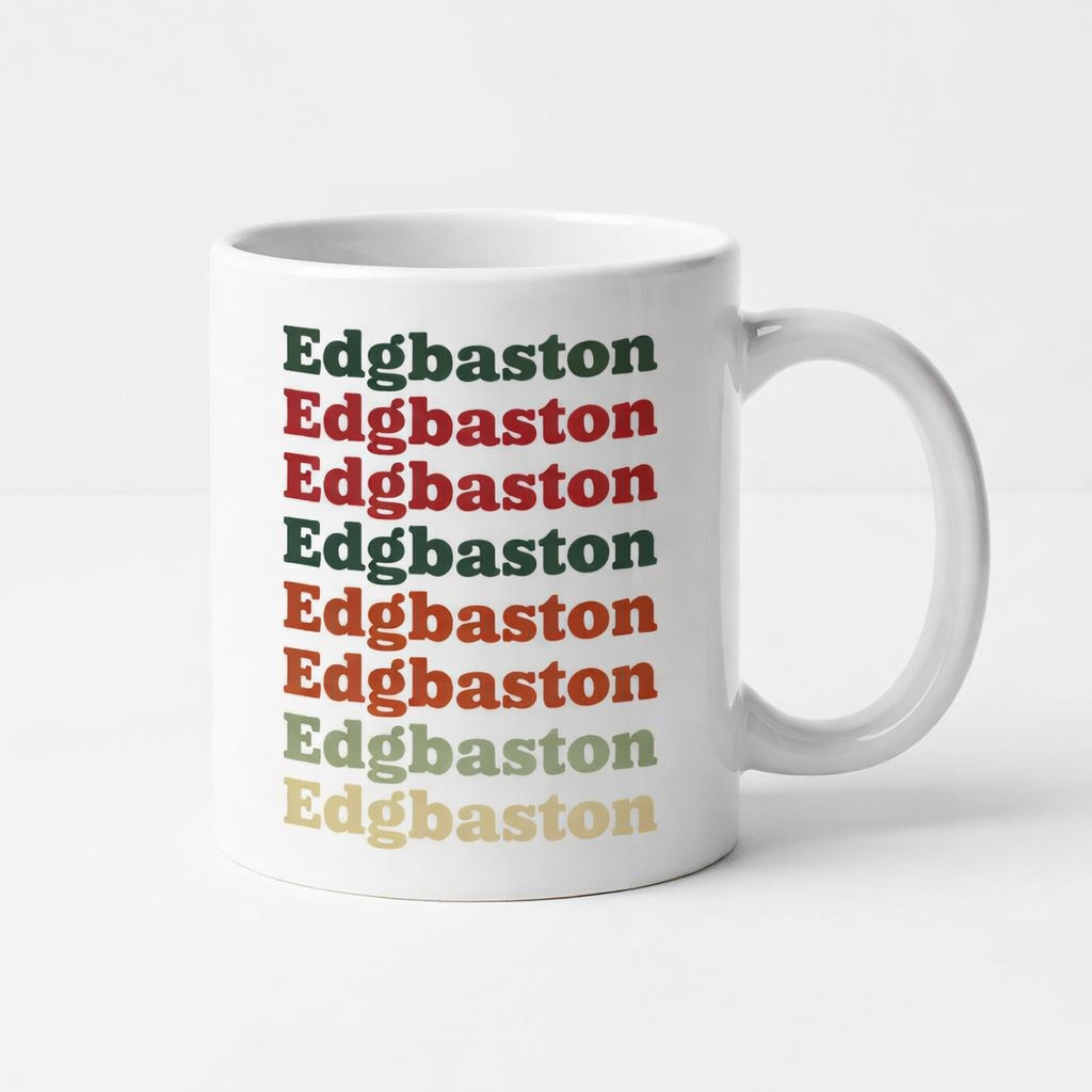 Edgbaston - Mug - Retro Typography Design