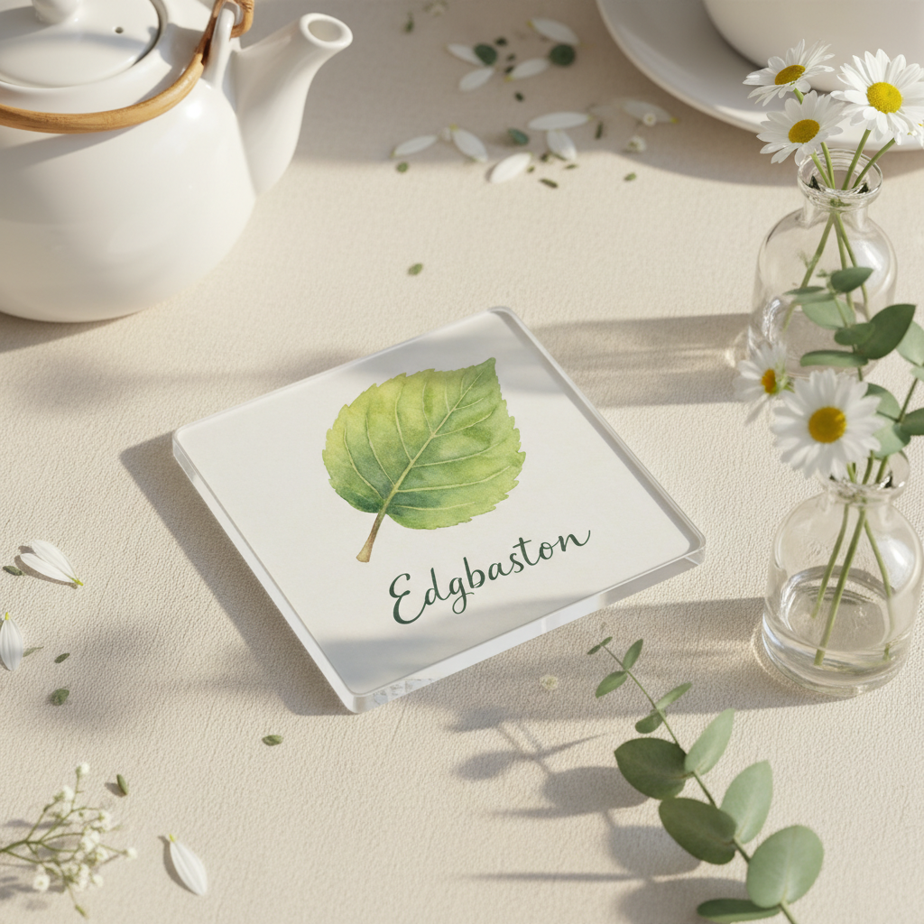 Edgbaston - Coaster - Soft Watercolours - Leaf