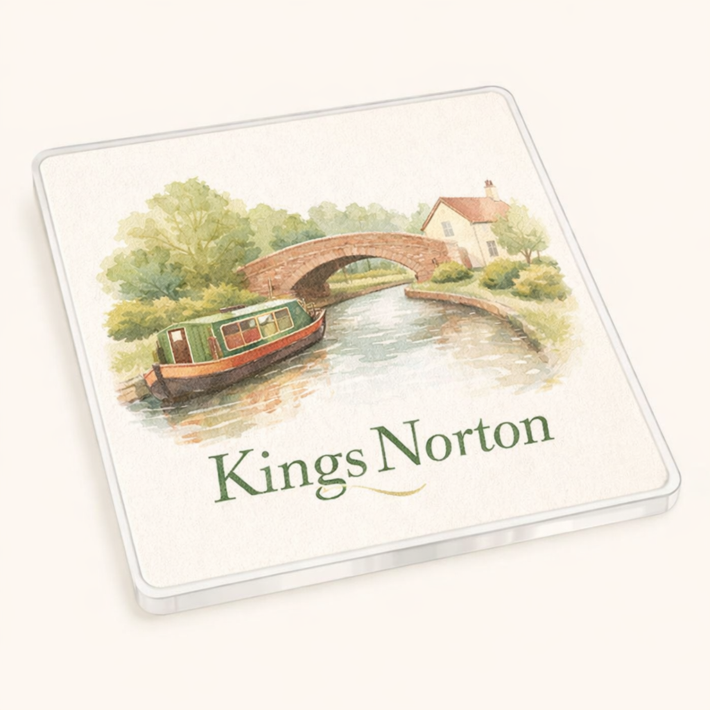 Kings Norton - Coaster - Soft Watercolours - Canal