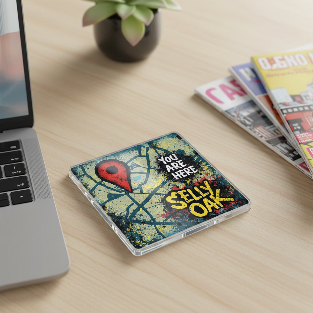 Selly Oak - Coaster - Urban Street Art - Location Pin