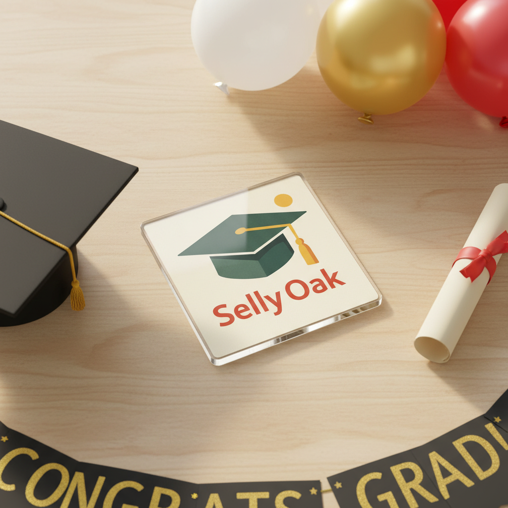Selly Oak - Coaster - Mid-Century Retro - Graduation Cap