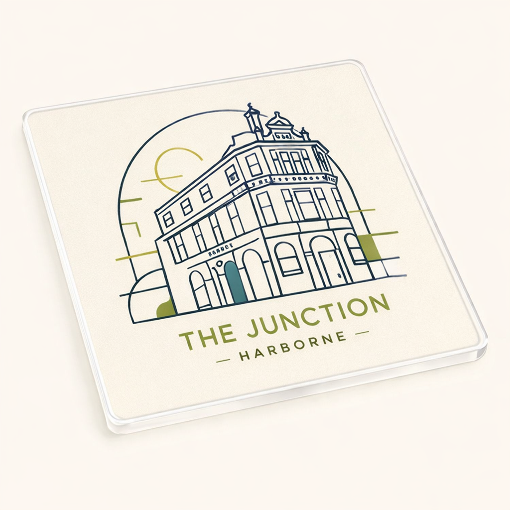 Harborne - Coaster - Geometric Lines - The Junction Pub