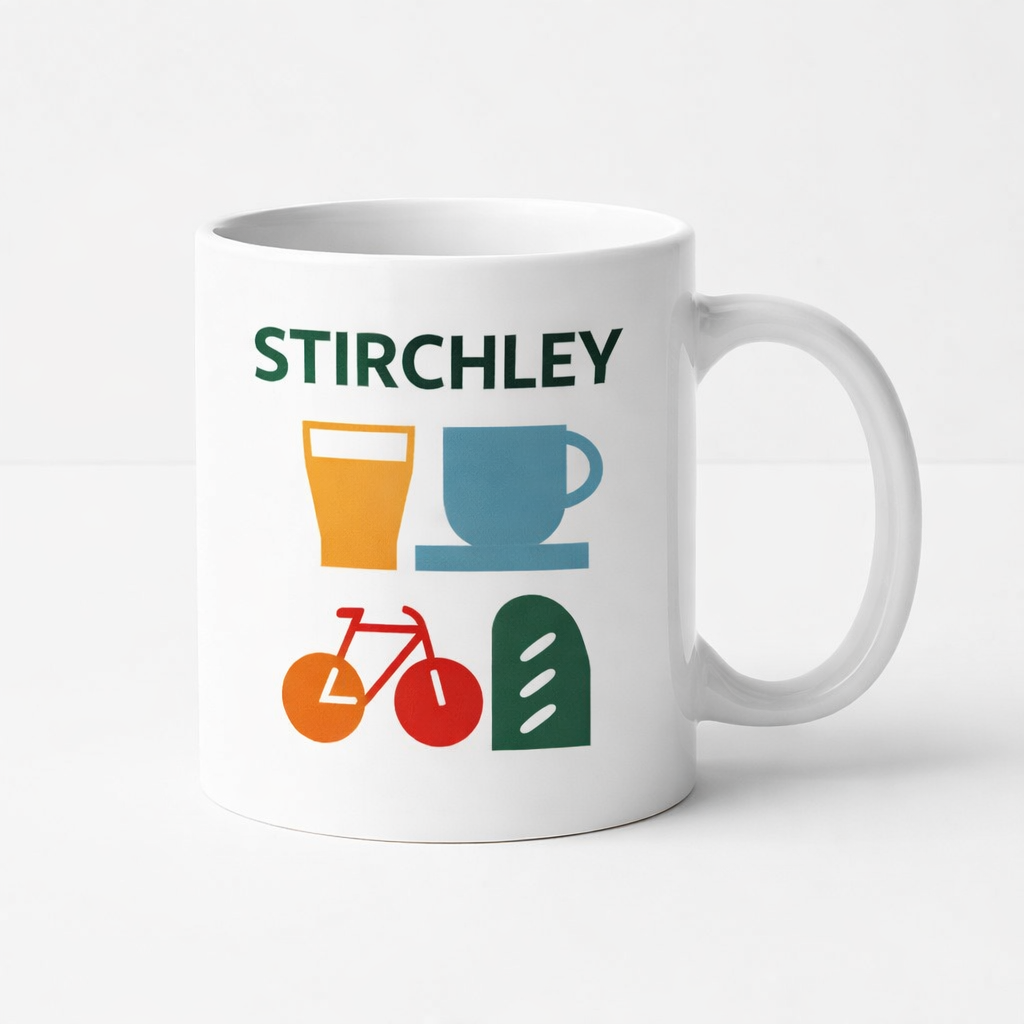 Stirchley - Mug - Geometric Grid Design