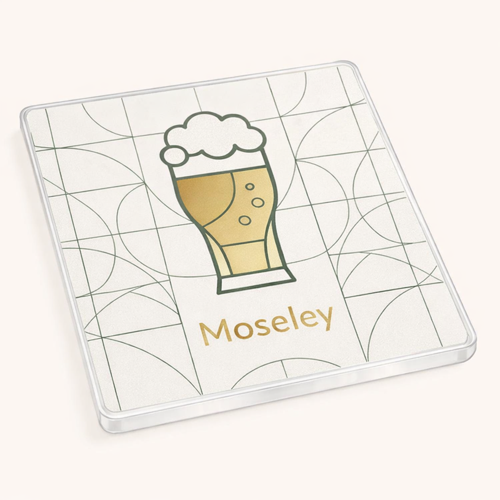 Moseley - Coaster - Geometric Lines - Beer Glass