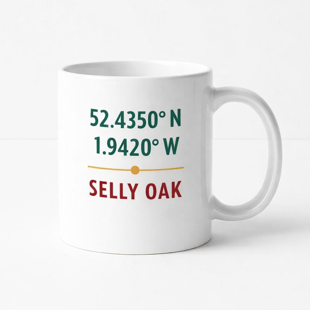 Selly Oak - Mug - Minimalist Coordinates Design