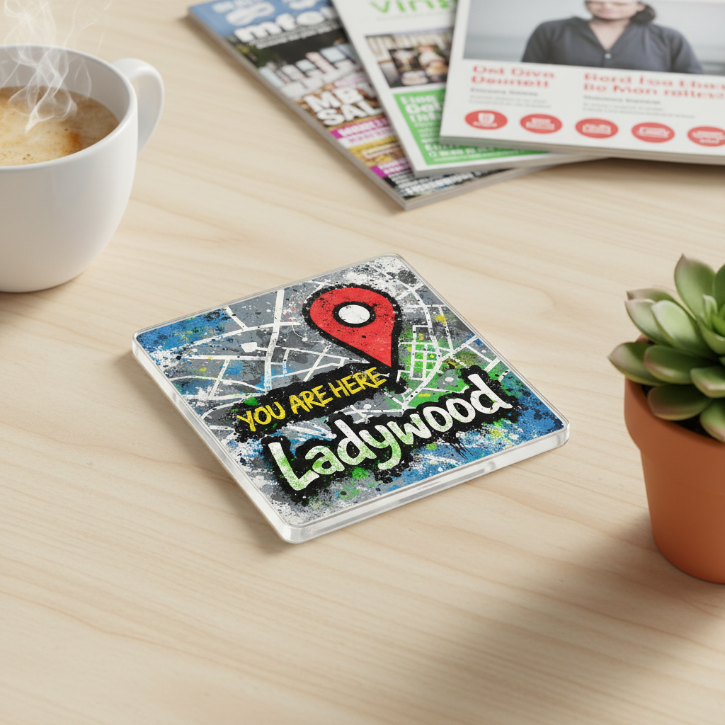Ladywood - Coaster - Urban Street Art - Location Pin