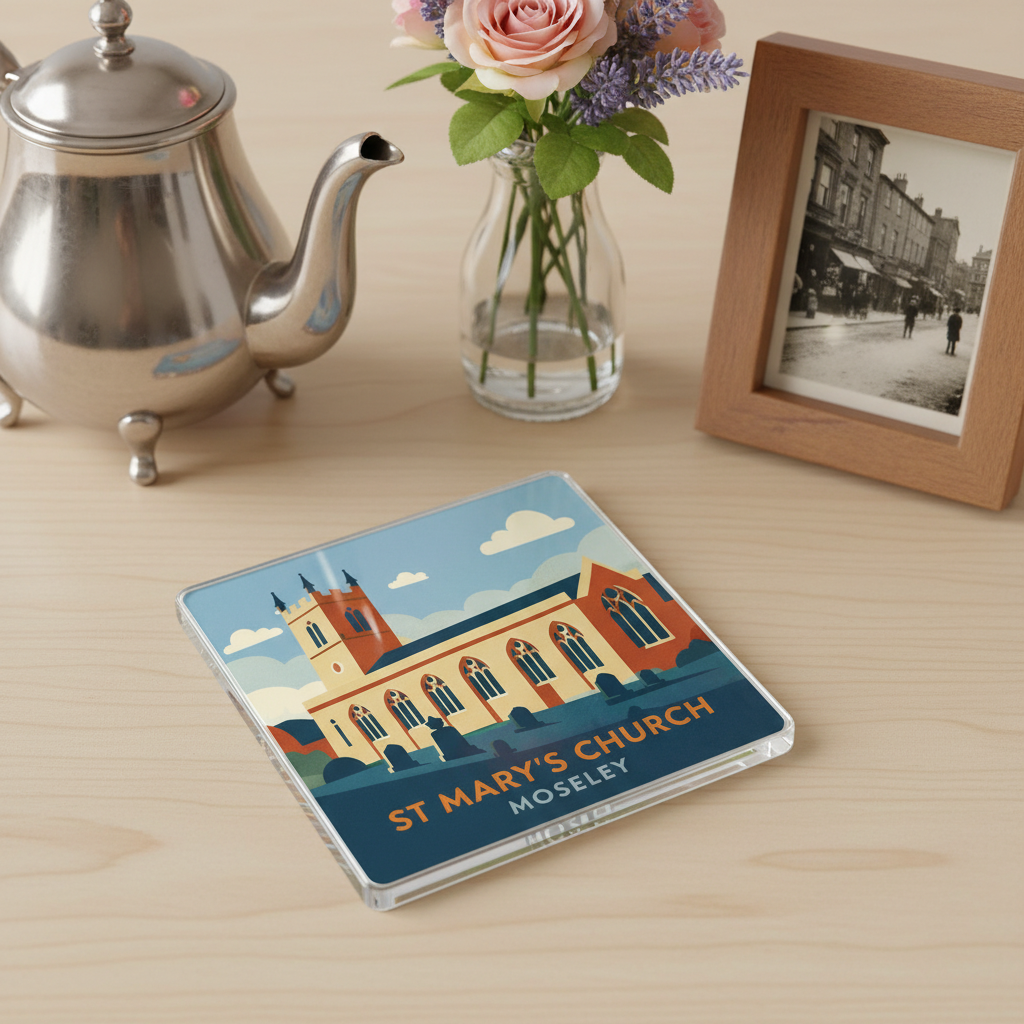 Moseley - Coaster - Mid-Century Retro - St Mary's Church