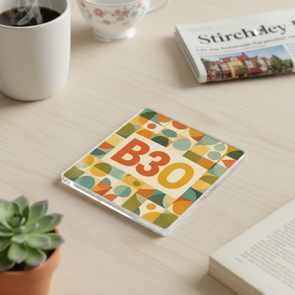 Stirchley - Coaster - Mid-Century Retro - Postcode