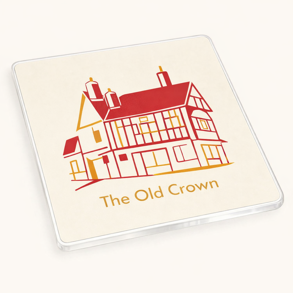 Digbeth - Coaster - Geometric Lines - The Old Crown Pub