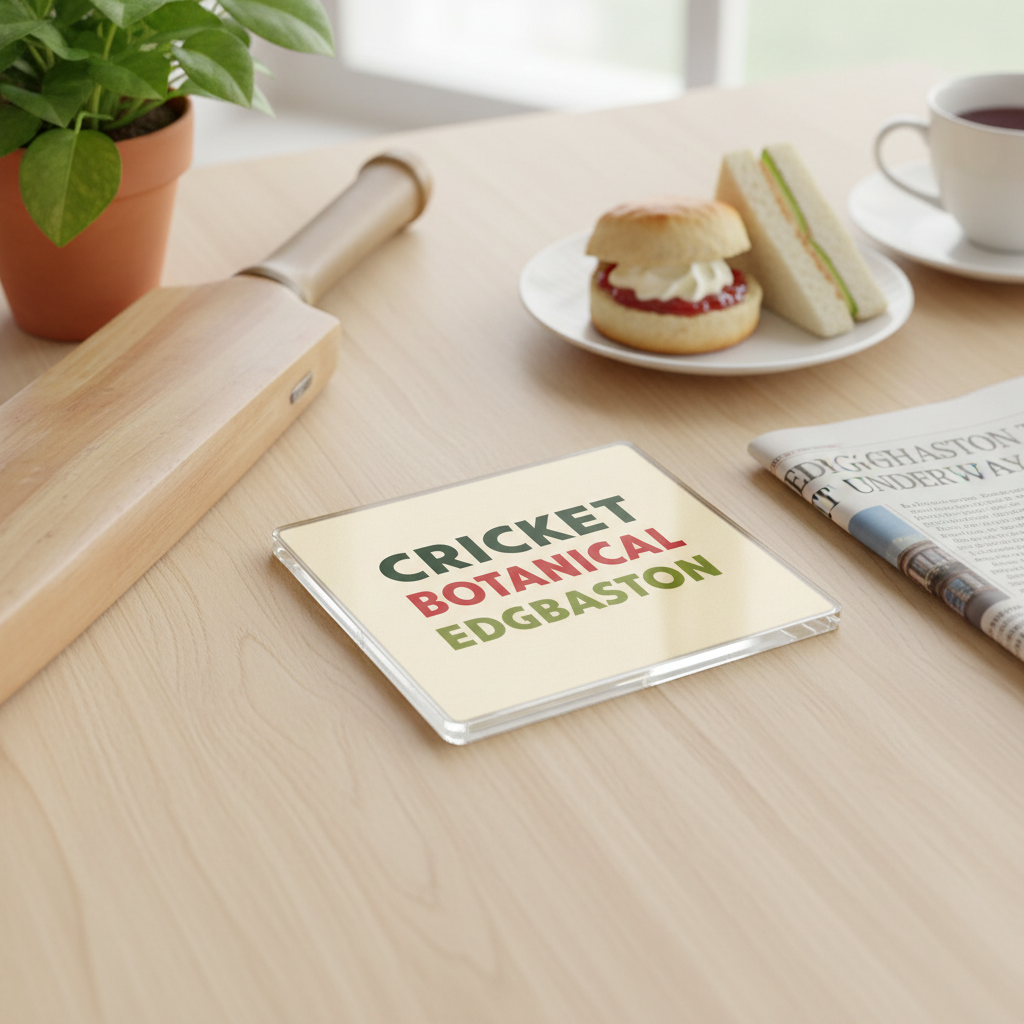 Edgbaston - Coaster - Mid-Century Retro - Word Stack