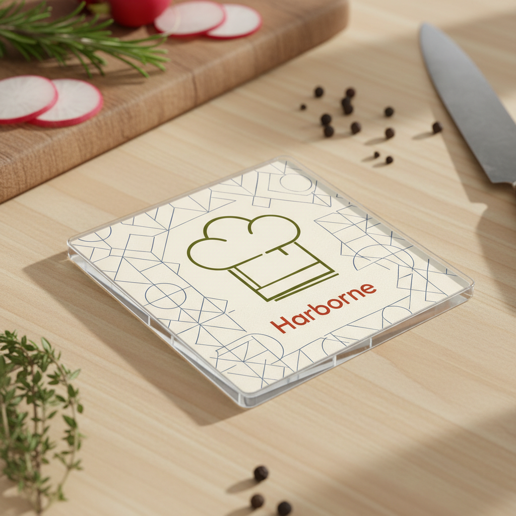 Harborne - Coaster - Geometric Lines - Chef's Hat