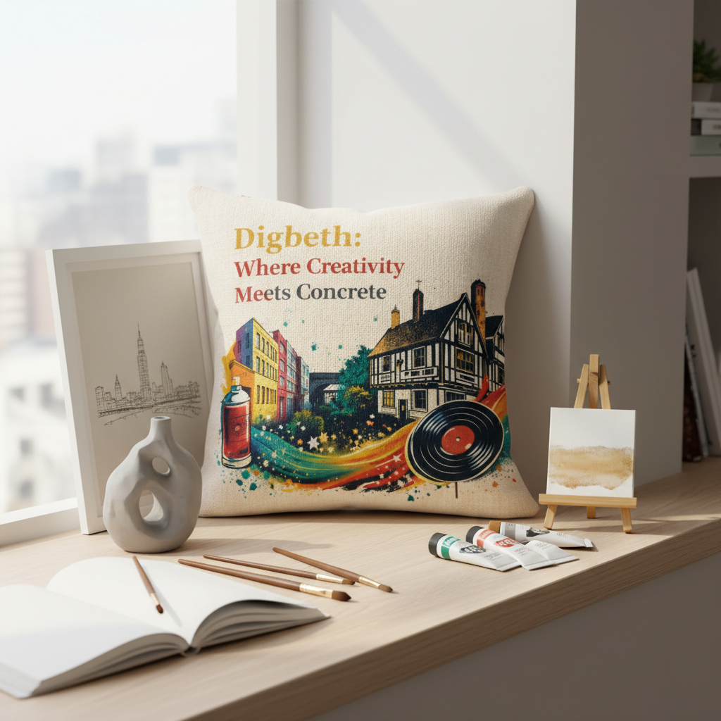 Digbeth - Cushion - Vibrant Civic Blend Design