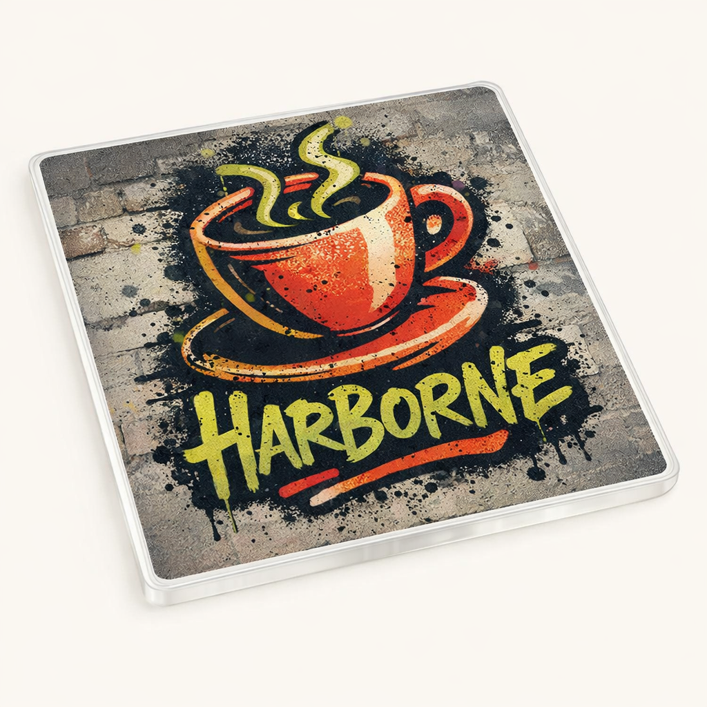 Harborne - Coaster - Urban Street Art - Coffee Cup