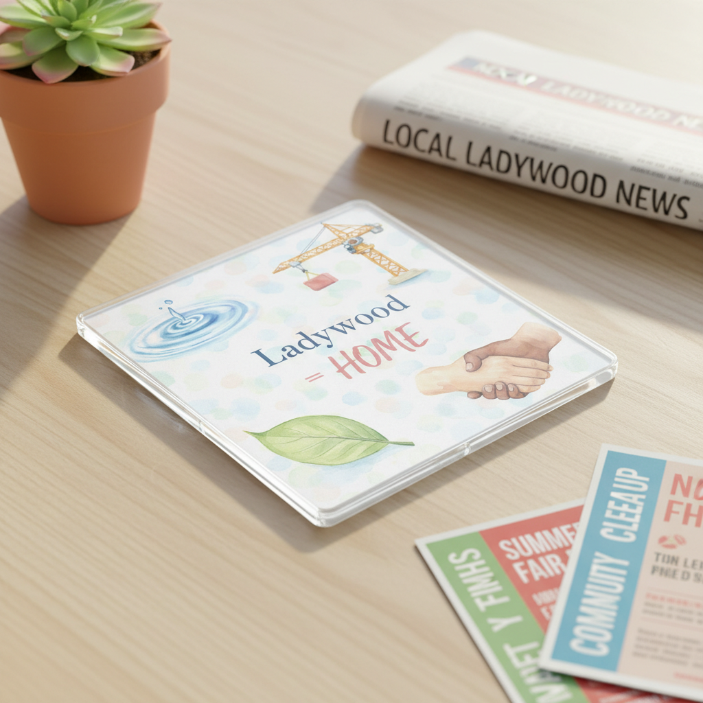 Ladywood - Coaster - Soft Watercolours - Local Icons