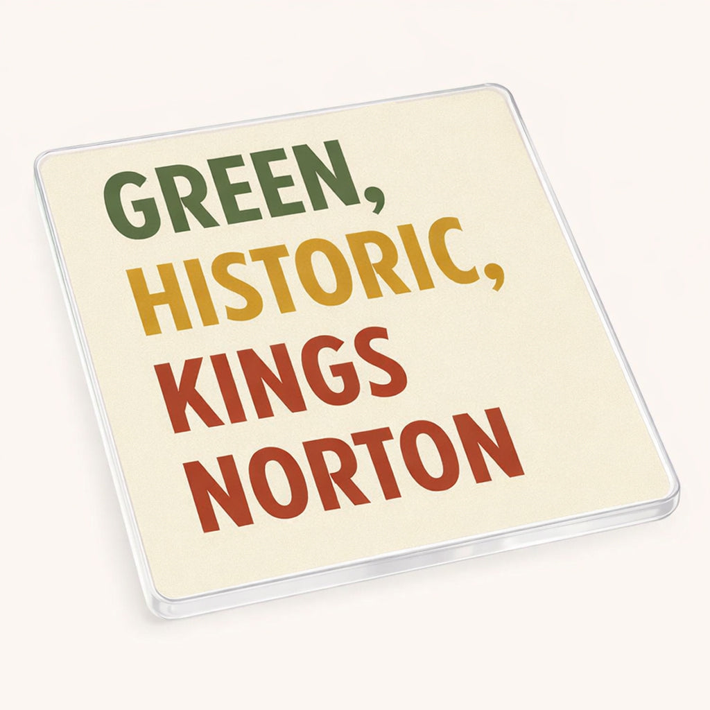 Kings Norton - Coaster - Mid-Century Retro - Word Stack