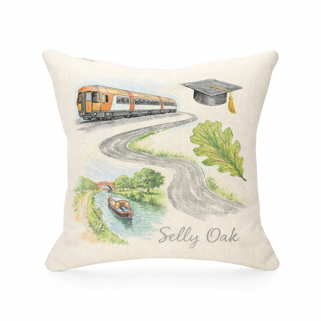 Selly Oak - Cushion - Whimsical Illustrations Design