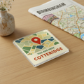 Cotteridge - Coaster - Mid-Century Retro - Location Pin