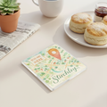 Stirchley - Coaster - Soft Watercolours - Location Pin