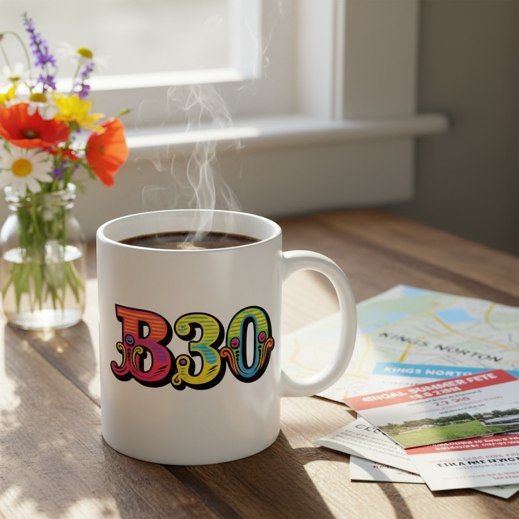 Kings Norton - Mug - Colour Burst Postcode Design