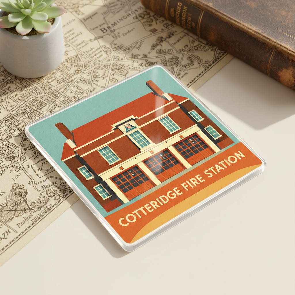 Cotteridge - Coaster - Mid-Century Retro - Cotteridge Fire Station