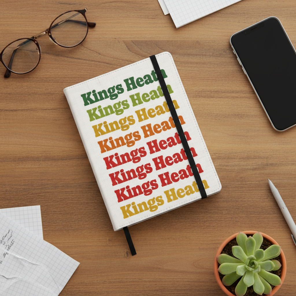 Kings Heath - Notepad - Retro Typography Design