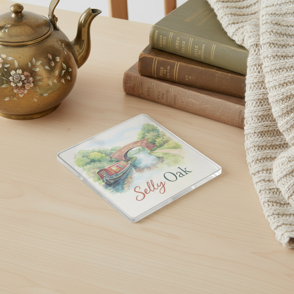 Selly Oak - Coaster - Soft Watercolours - Canal