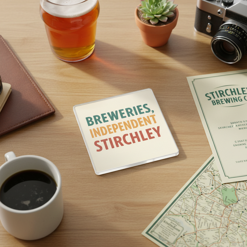Stirchley - Coaster - Mid-Century Retro - Word Stack