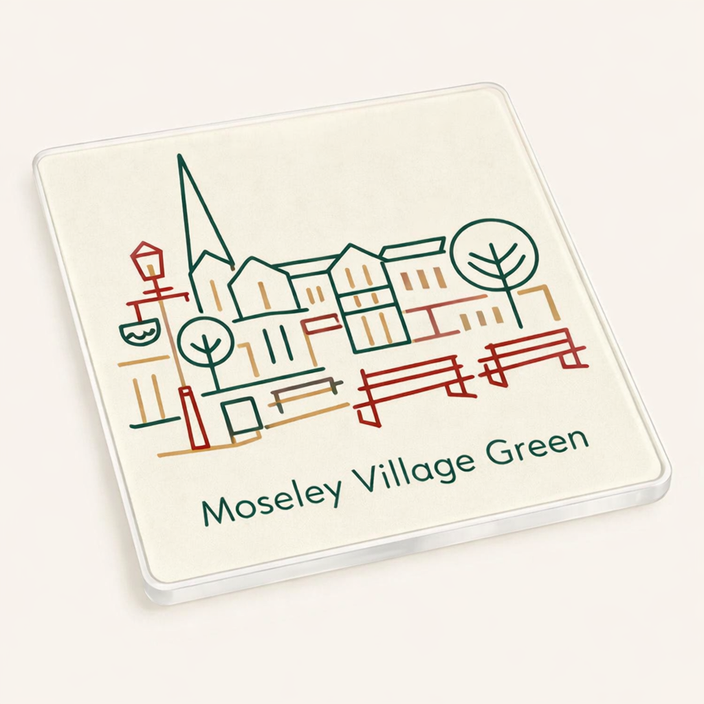 Moseley - Coaster - Geometric Lines - Moseley Village Green
