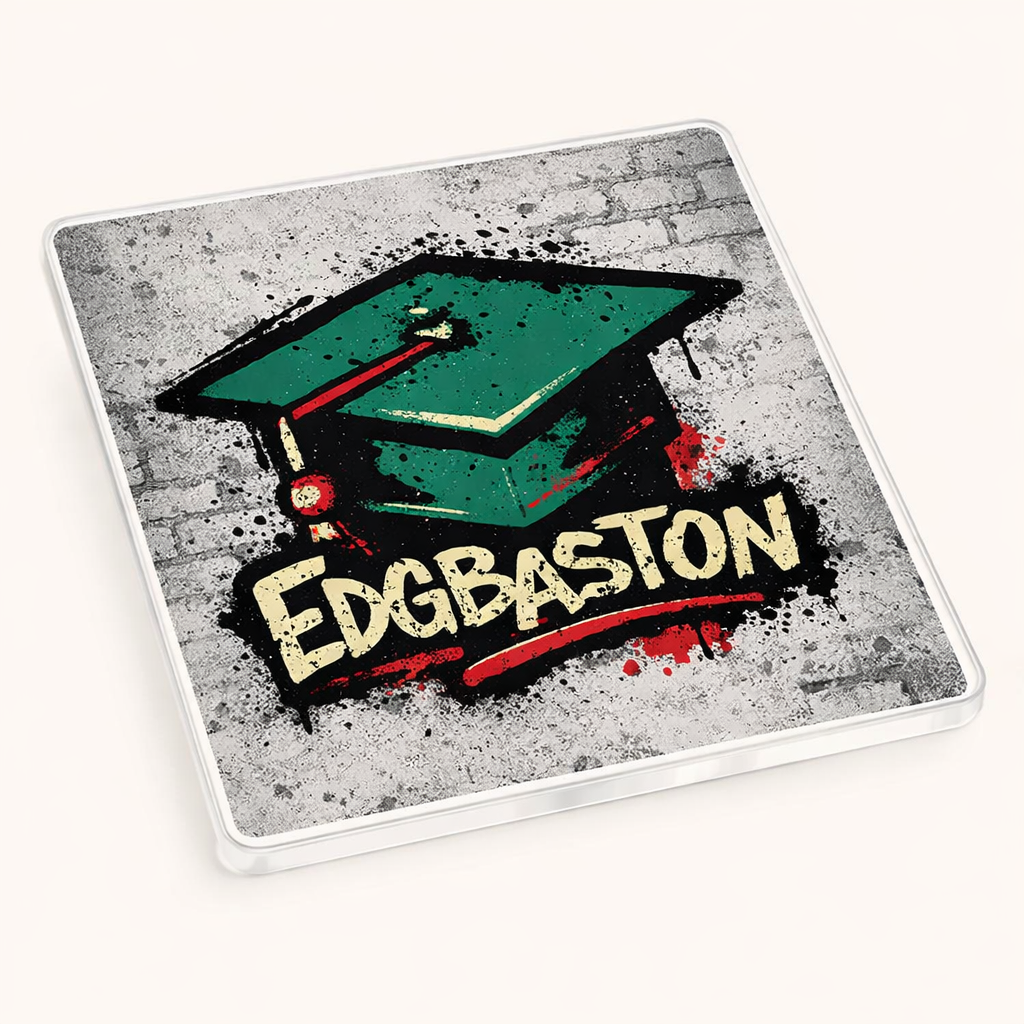 Edgbaston - Coaster - Urban Street Art - Graduation Cap