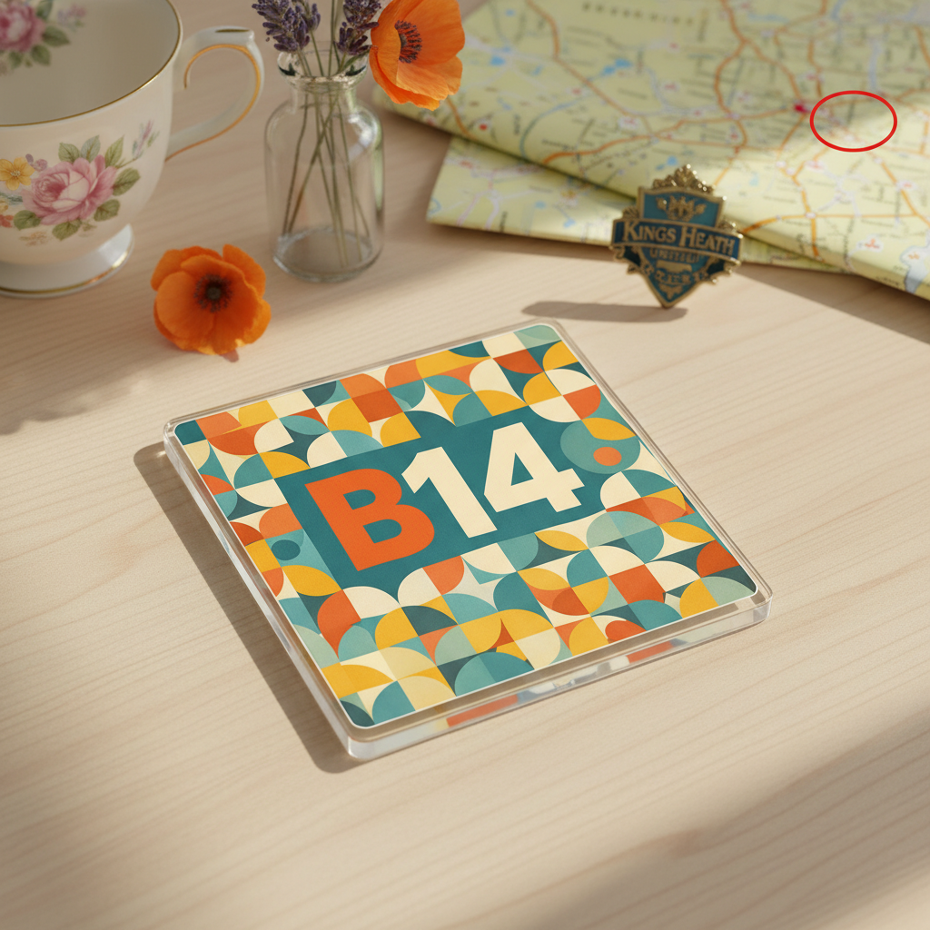 Kings Heath - Coaster - Mid-Century Retro - Postcode
