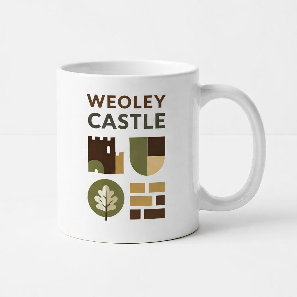 Weoley Castle - Mug - Geometric Grid Design