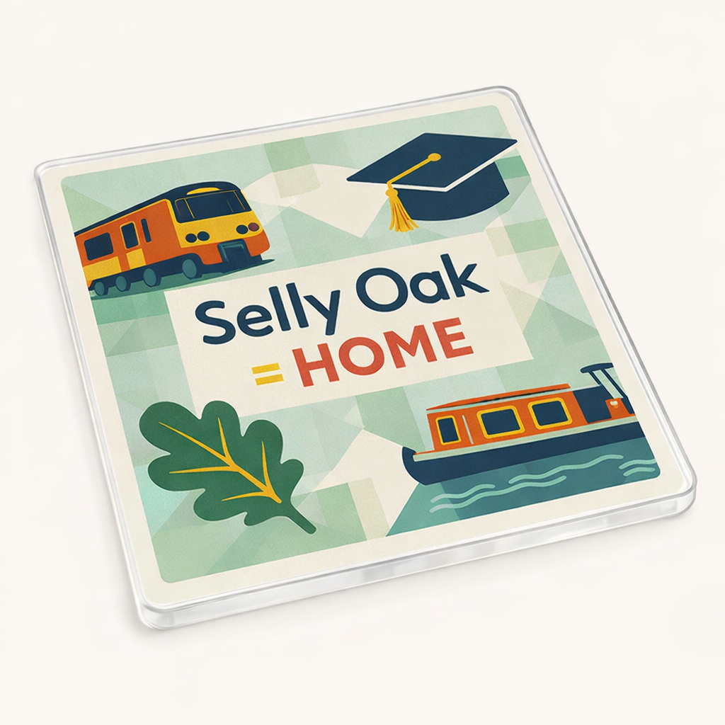 Selly Oak - Coaster - Mid-Century Retro - Local Icons