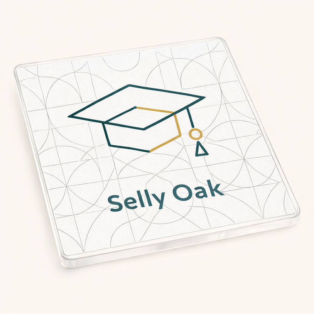 Selly Oak - Coaster - Geometric Lines - Graduation Cap