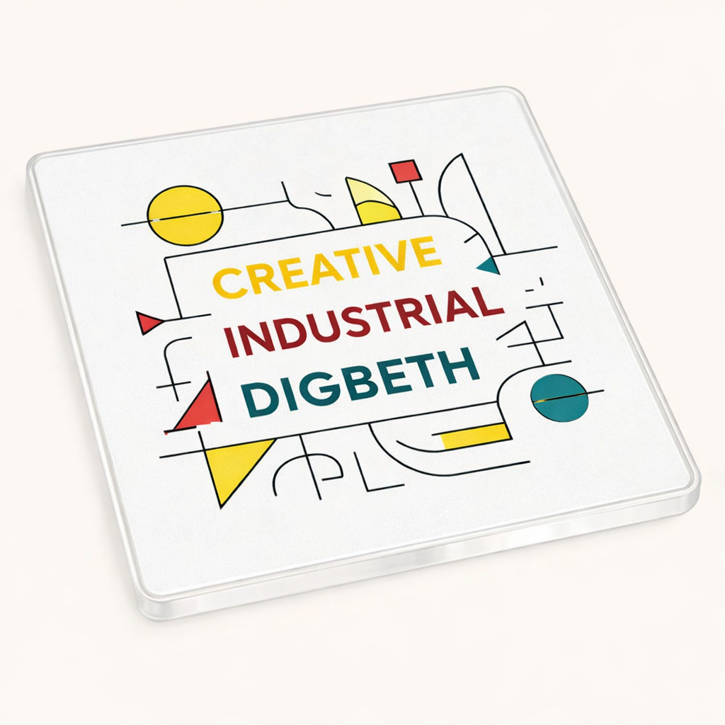 Digbeth - Coaster - Geometric Lines - Word Stack