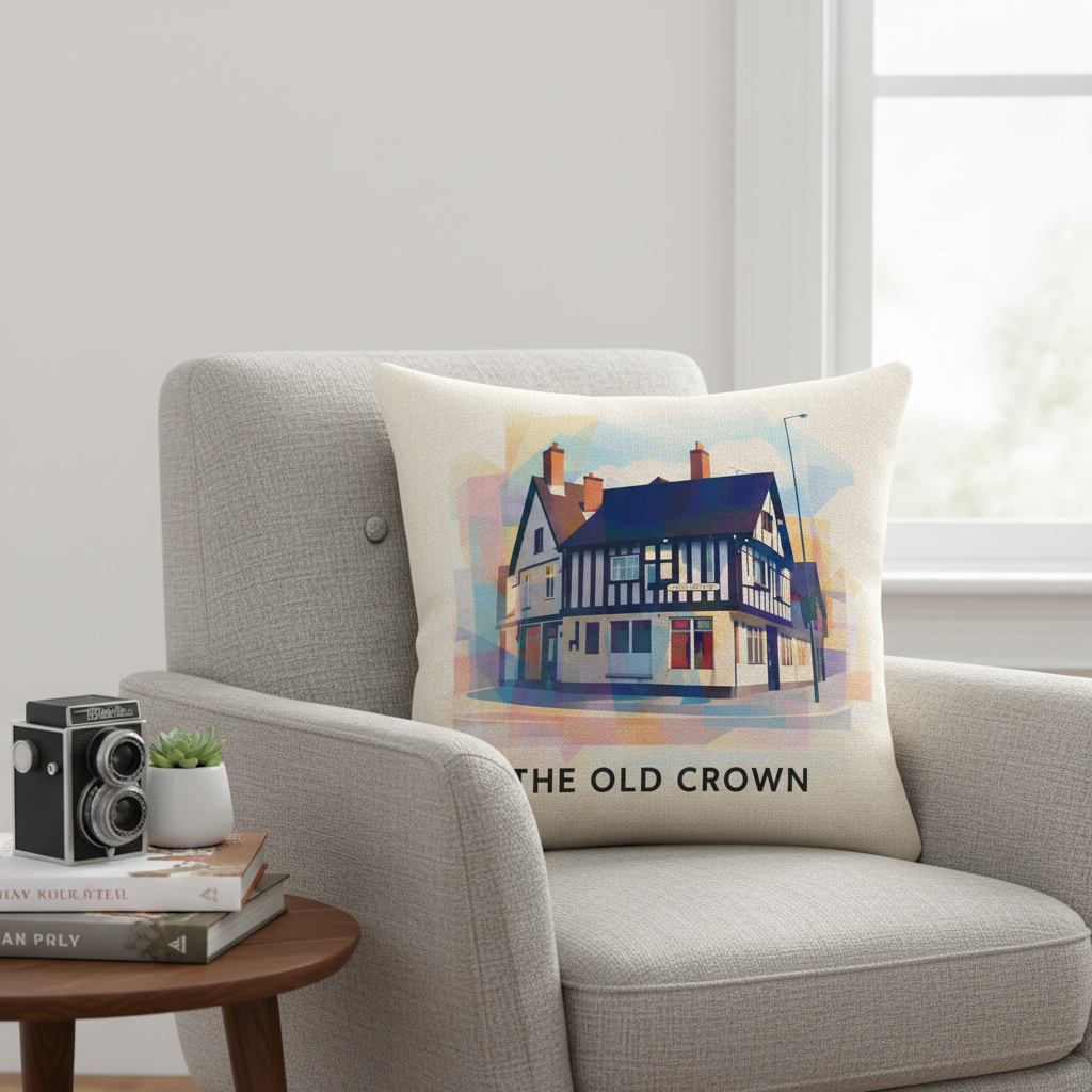 Digbeth - Cushion - Vibrant Geometry Design - The Old Crown Pub