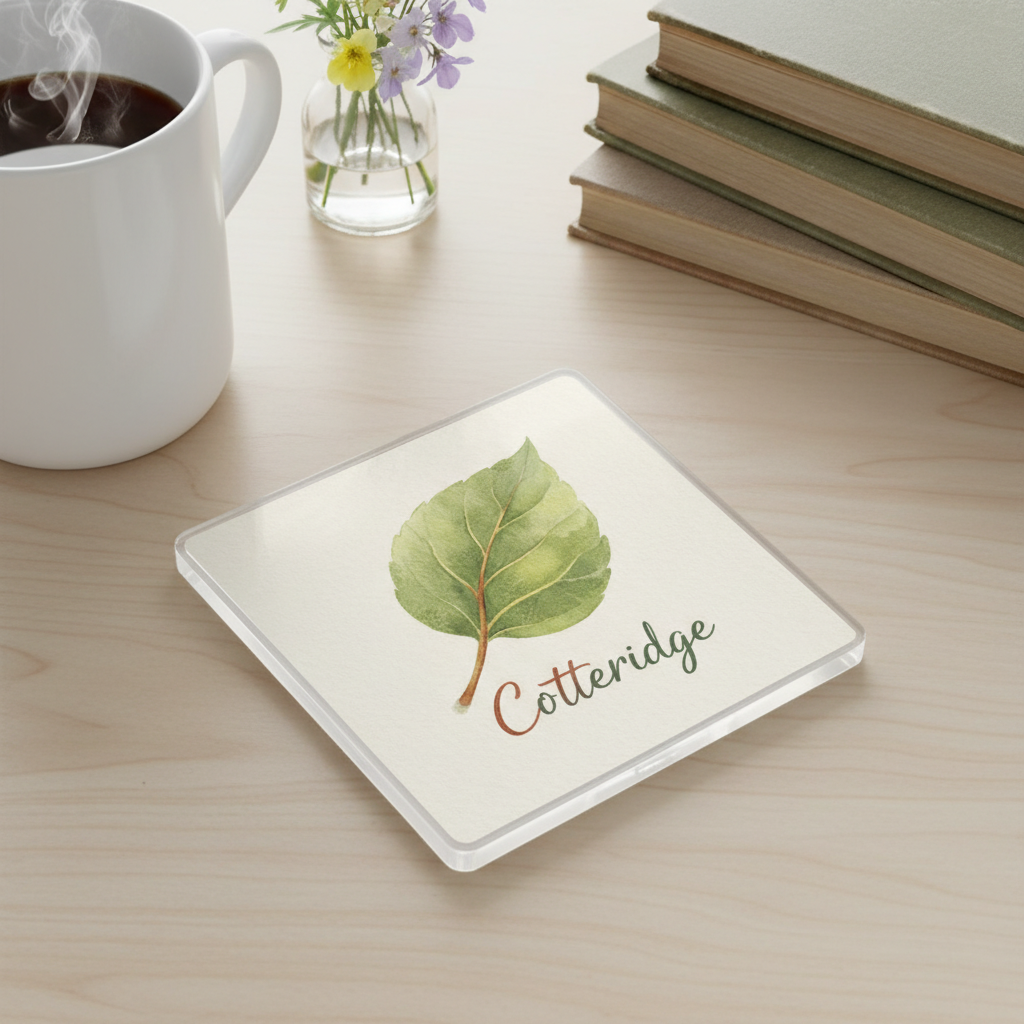 Cotteridge - Coaster - Soft Watercolours - Leaf