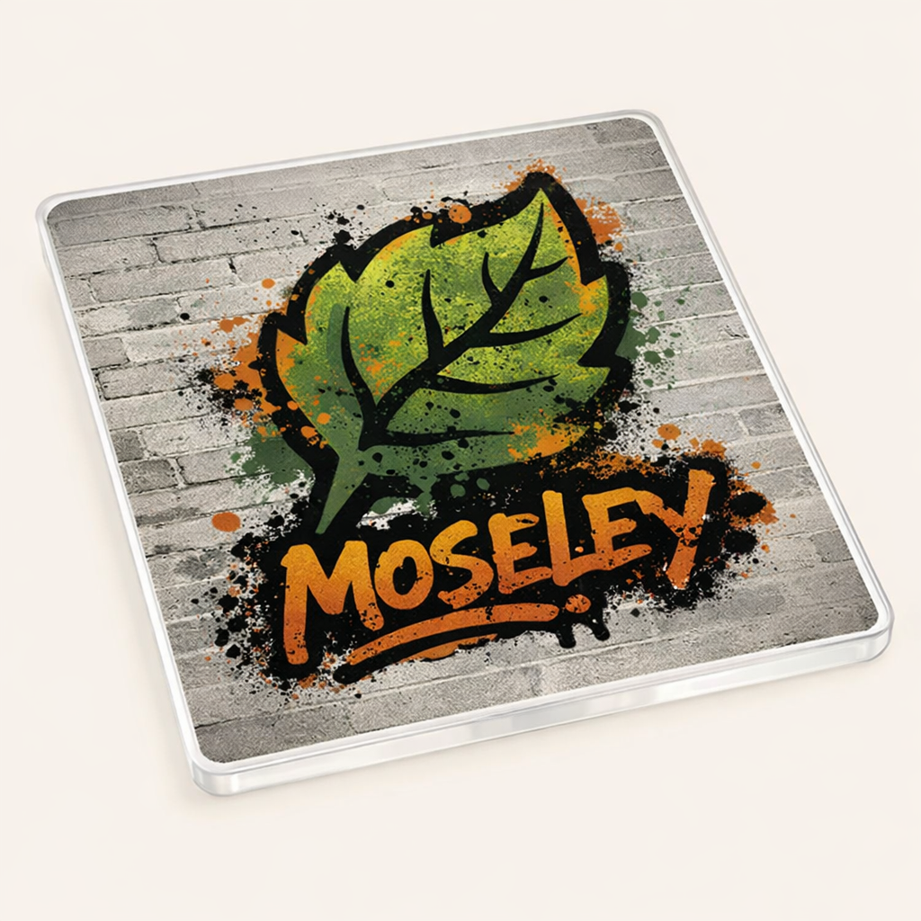 Moseley - Coaster - Urban Street Art - Leaf