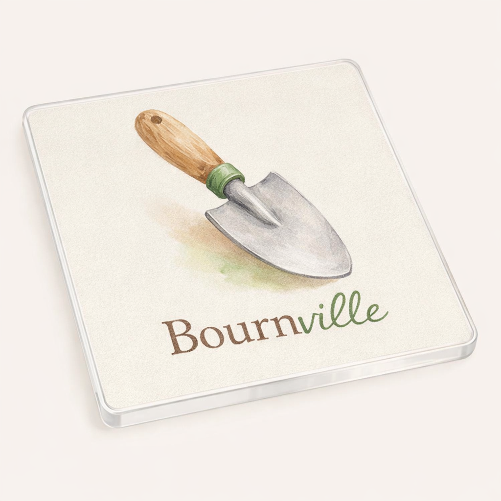 Bournville - Coaster - Soft Watercolours - Garden Trowel