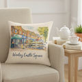 Weoley Castle - Cushion - Stylised Painting Design - Weoley Castle Square