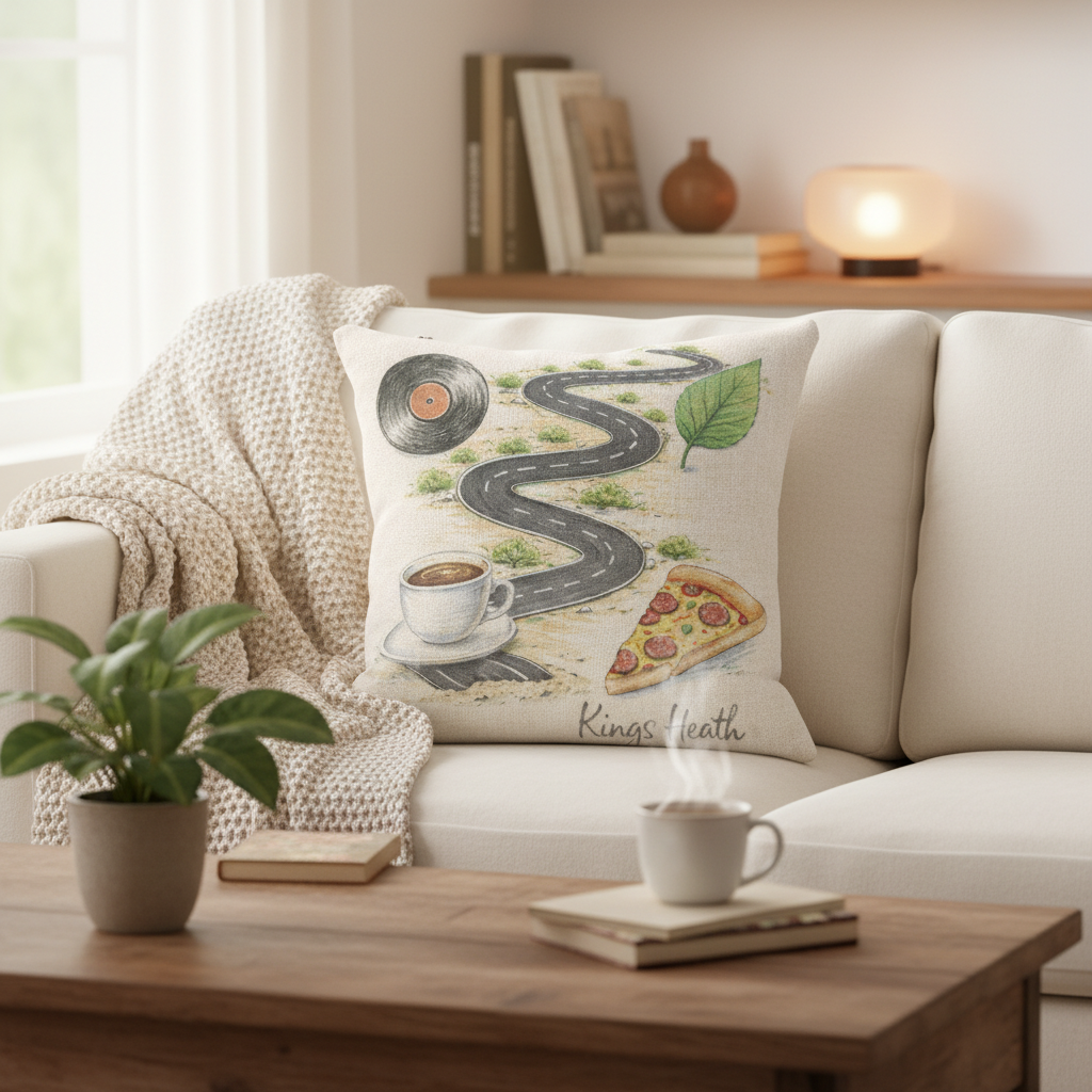 Kings Heath - Cushion - Whimsical Illustrations Design