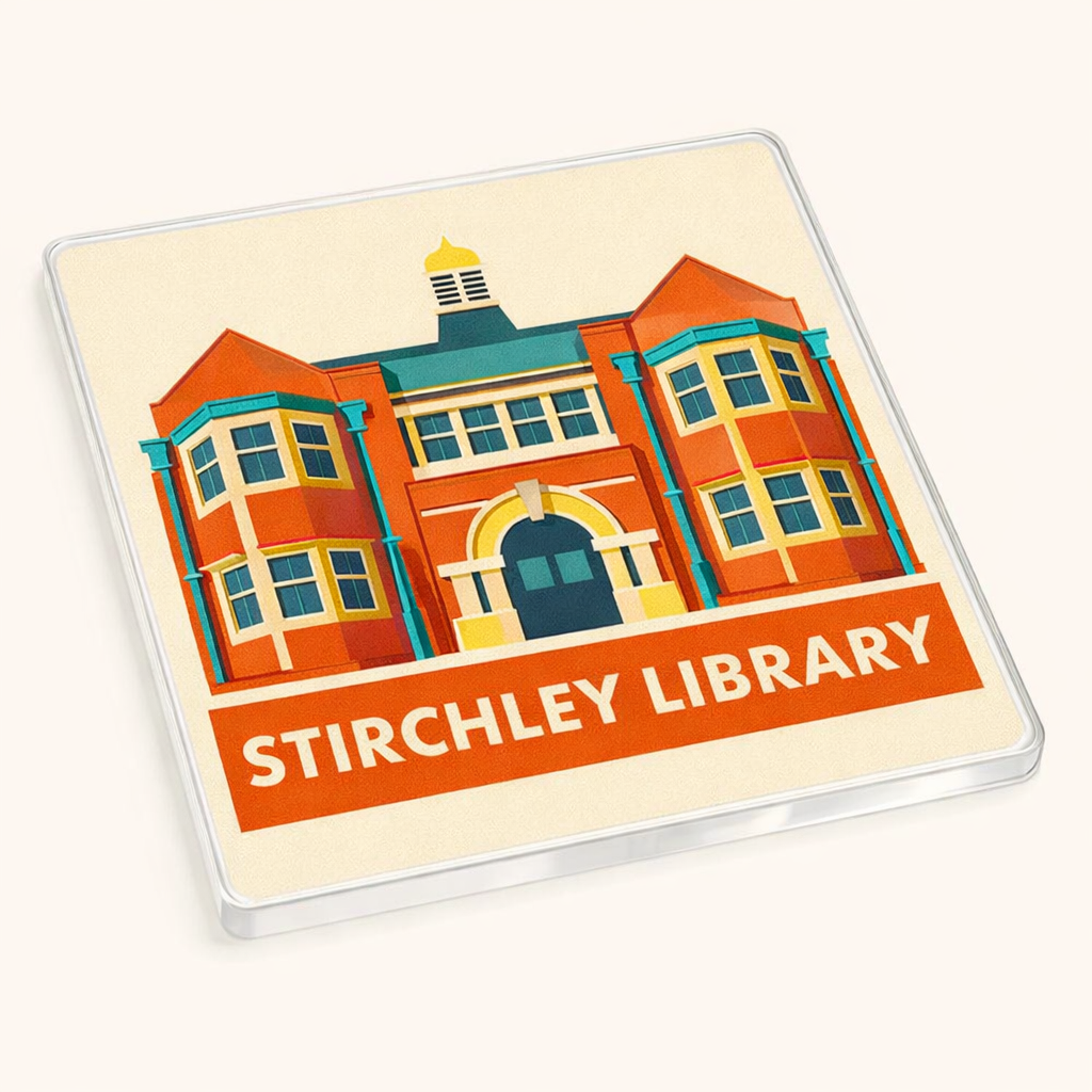 Stirchley - Coaster - Mid-Century Retro - Stirchley library