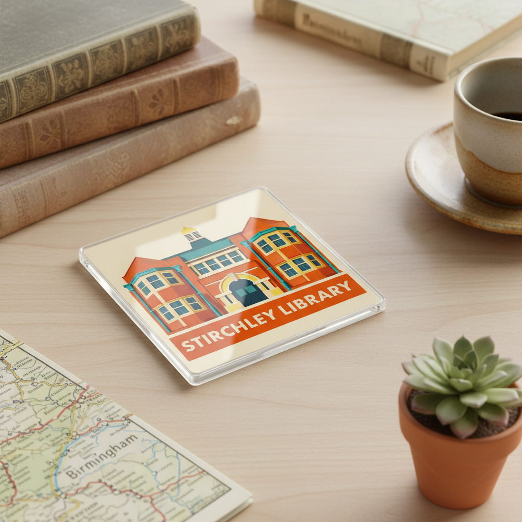 Stirchley - Coaster - Mid-Century Retro - Stirchley library
