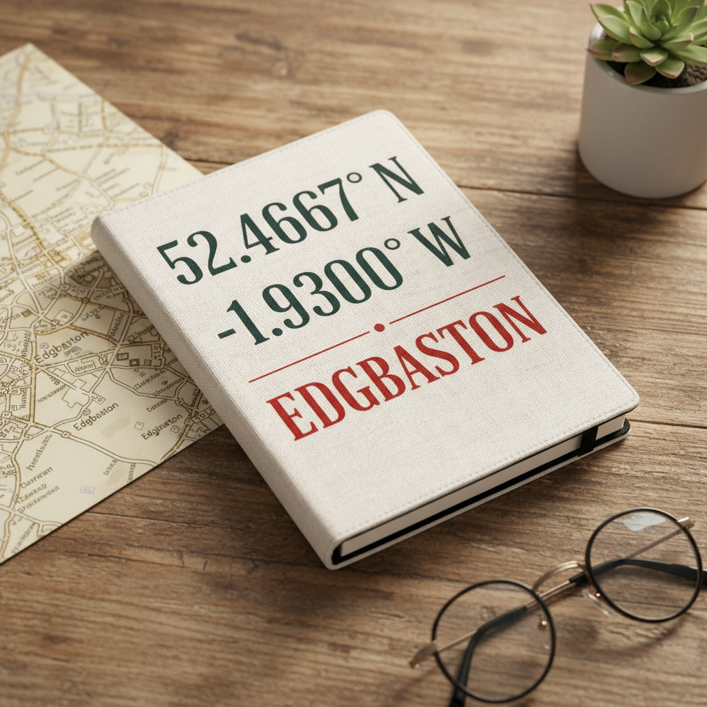 Edgbaston - Notepad - Minimalist Coordinates Design